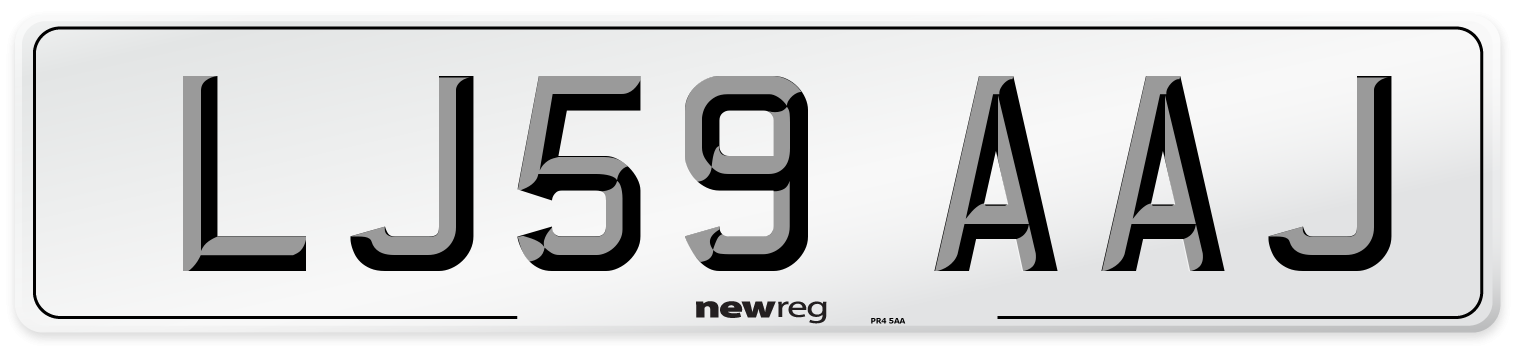 LJ59 AAJ Number Plate from New Reg
